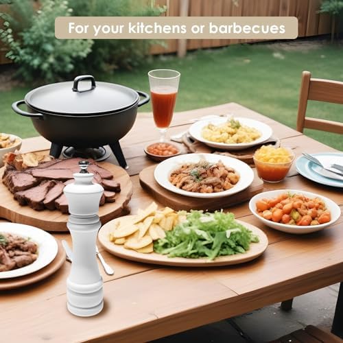 Premium Beech Wood Pepper Grinder with Stainless Steel Blade