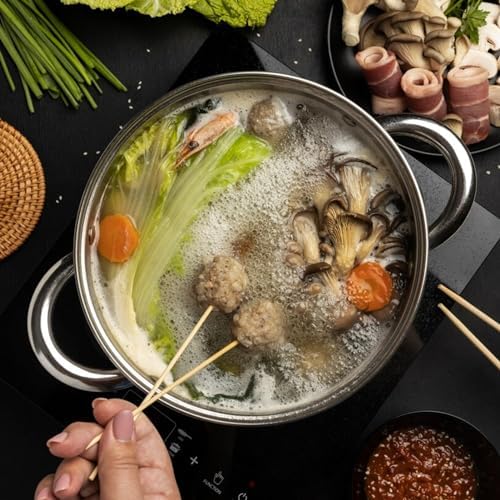 Alvinlite 11 Stainless Steel Steamer Pot with Lid and Handles