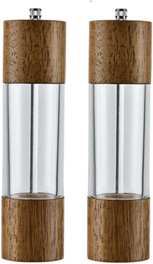 HXDMY Wooden Pepper Mill with Adjustable Ceramic Core