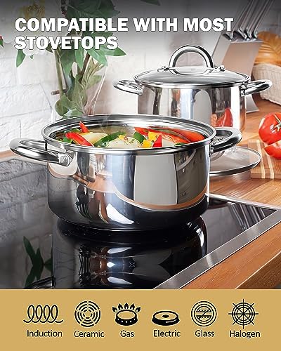 Cook N Home 8 Quart Stockpot with Tempered Glass Lid 1