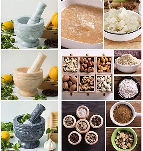 KJLY Marble Pestle Mortar Set Durable Kitchen Tool