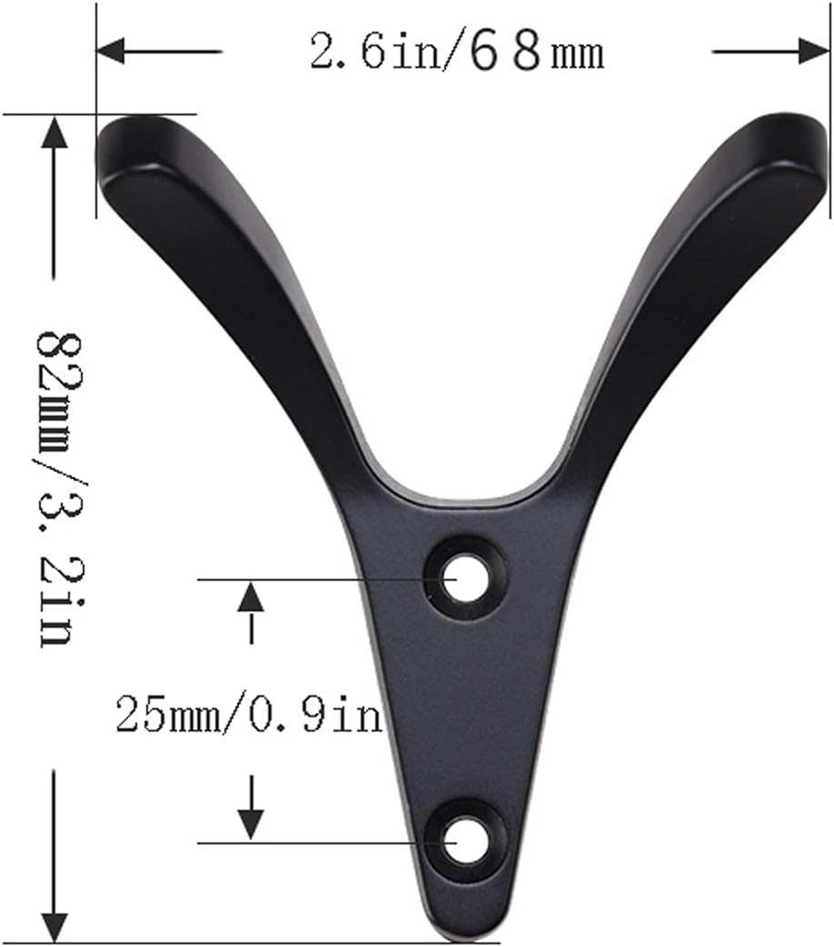 HCANte Wall Mounted Coat Racks 5 Pack Heavy Duty Metal Hooks