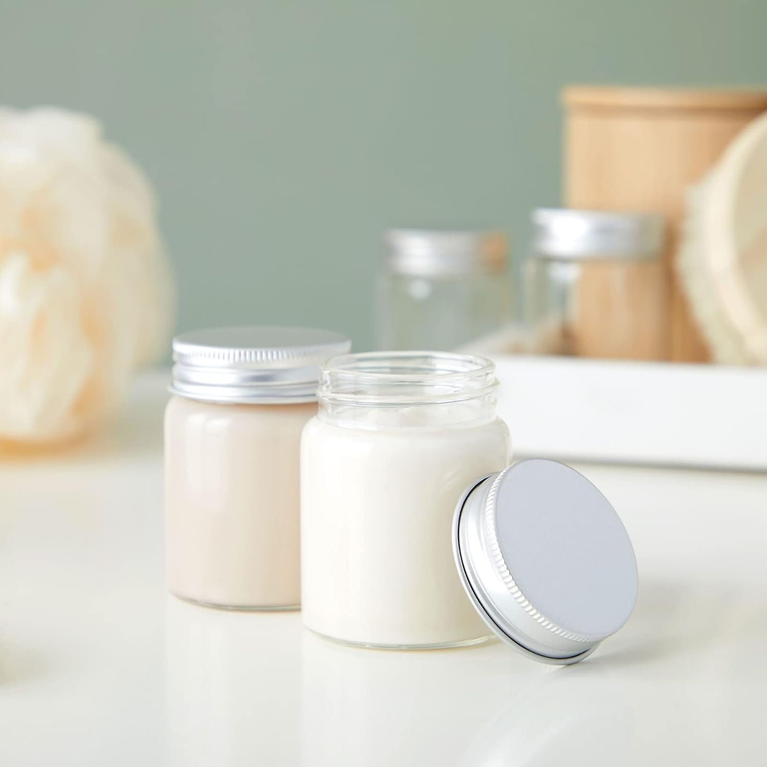 Juvale Mini Glass Jars with Lids - 5 Pack 17 oz