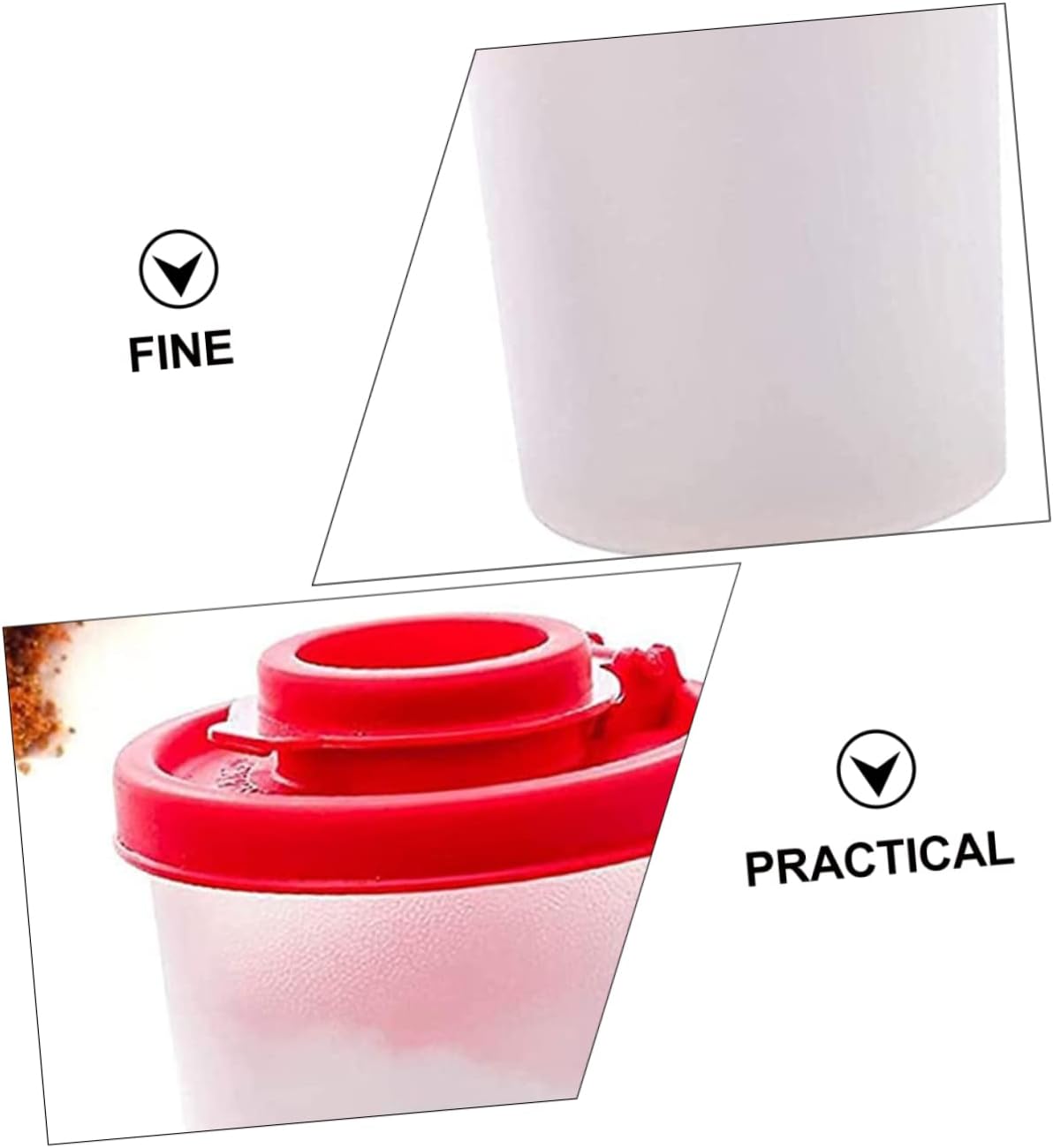 HAKIDZEL 2pcs Portable Seasoning Bottle Salt Pepper Shaker Set