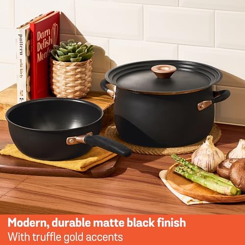 Meyer 8 Quart Stock Pot with Matte Black and Silicone Handles