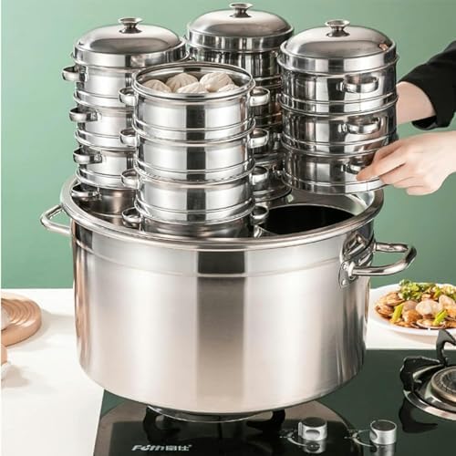 Wzglod Stockpots with Lids and Pasta Basket Set 1