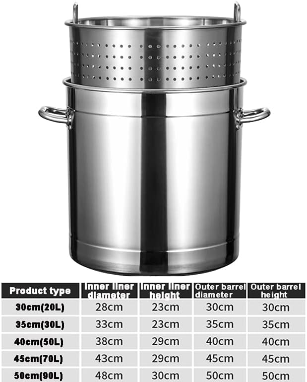 27Qt 45Qt 63Qt Stainless Steel Stockpot with Lid and Basket