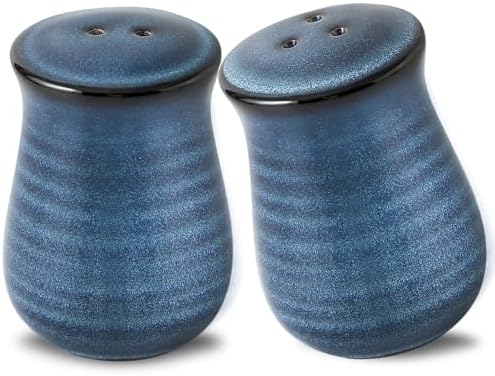 Tikooere Salt and Pepper Shakers Set of 2 Navy Blue and Pink