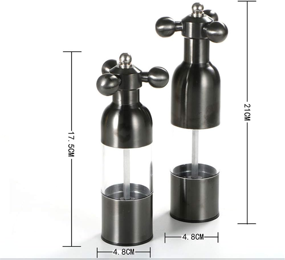 Stainless Steel Salt Pepper Grinder Set 2PC Adjustable Coarse Grind