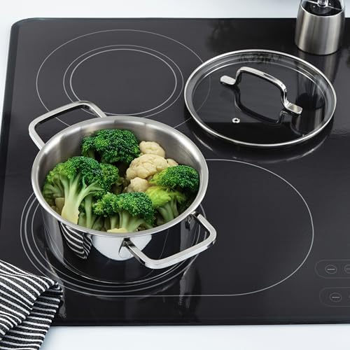 BergHOFF Helix 725in Stockpot 22qt Glass Lid Stainless Steel Induction