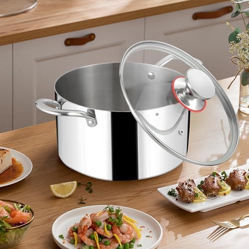 Herogo 4 Quart Stock Pot with Lid and Handles