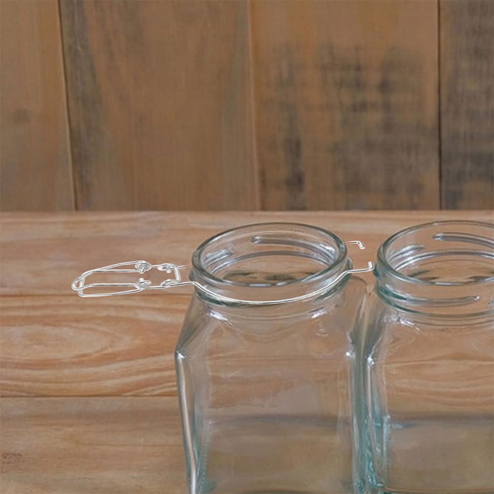 Veemoon 5pcs Glass Jar Wire Clamp Set