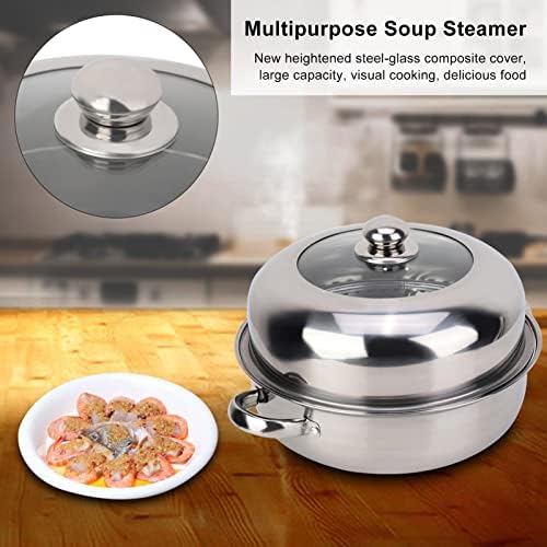 Alvinlite 11 Stainless Steel Steamer Pot with Lid and Handles