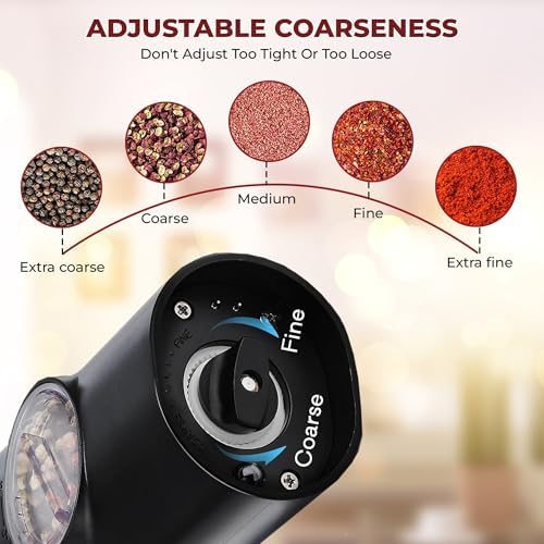 CHOPLIX USB Rechargeable Pepper Mill Set with LED Light
