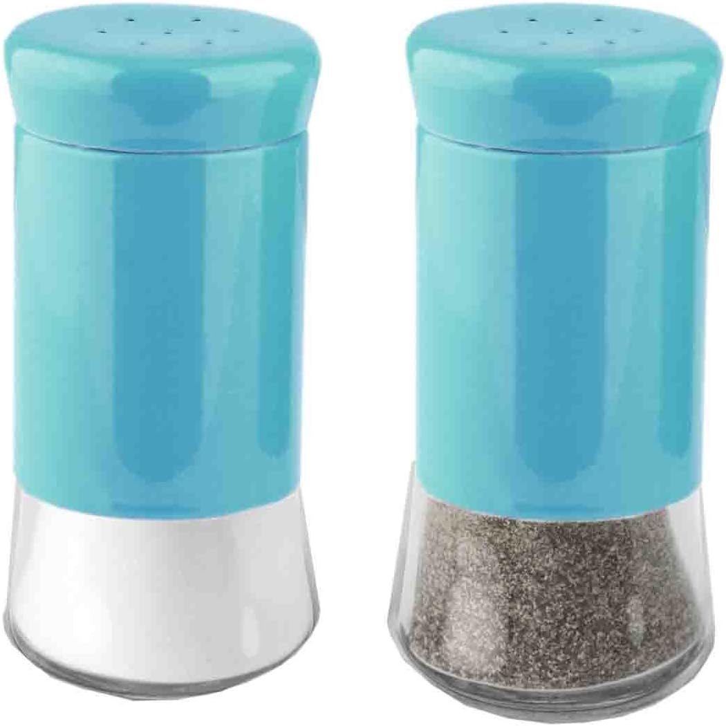 Home Basics Turquoise Salt Pepper Shakers Set