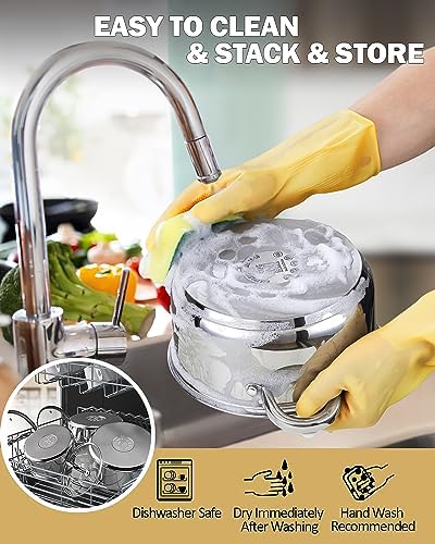Cook N Home 8 Quart Stockpot with Tempered Glass Lid 1