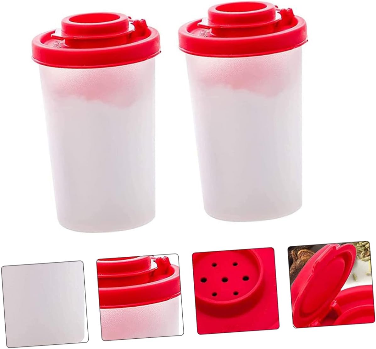 HAKIDZEL 2pcs Portable Seasoning Bottle Salt Pepper Shaker Set