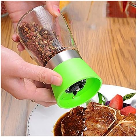 LEIXIUSM Refillable Pepper Mill 2pcs Black