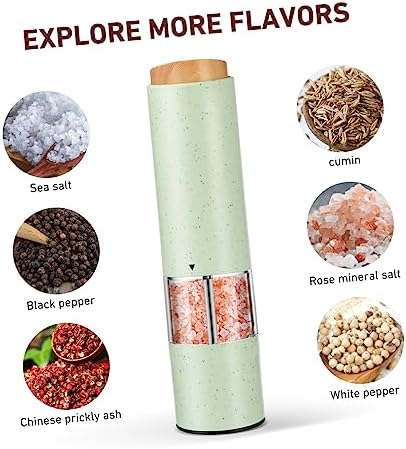 PRETYZOOM Electric Salt Pepper Grinder Set 1