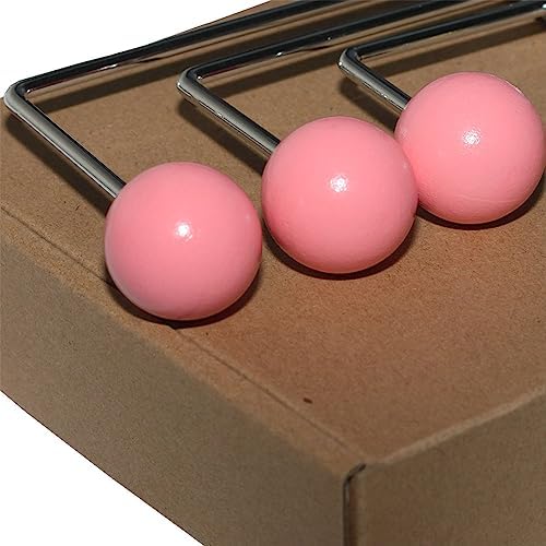 ImyHok Decorative Wall Hook with Pink Wood Balls