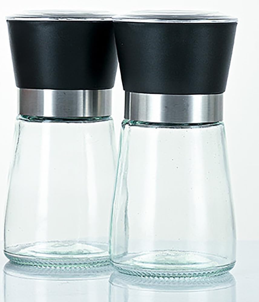 Pepper Mill Salt Mill Set of 2 with Adjustable Coarseness