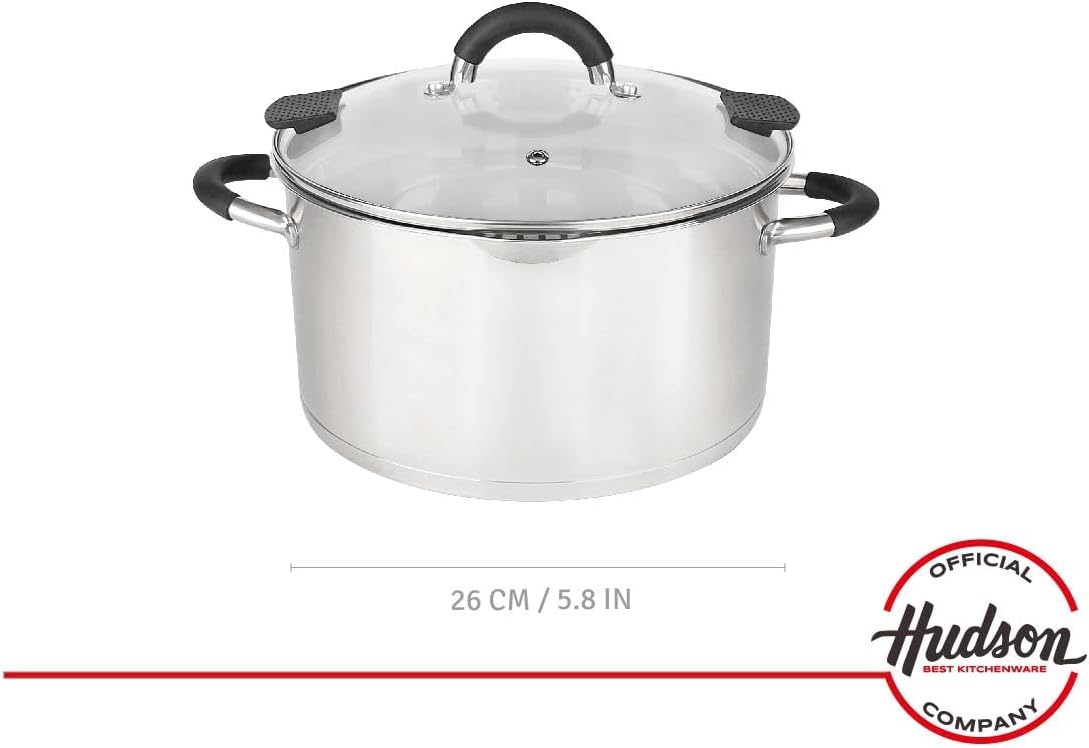 HUDSON Stainless Steel Stockpot 63 Qt with Lid