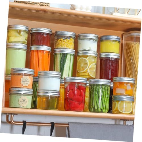 8pcs Transparent Jam Jars with Aluminum Lids for Canning and Storage