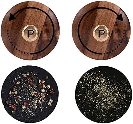 DeroTeno Salt and Pepper Mill Set with Tray