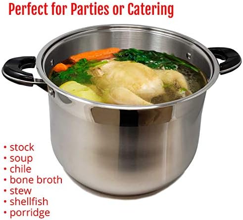 20 Quart Stainless Steel Stockpot with Glass Lid