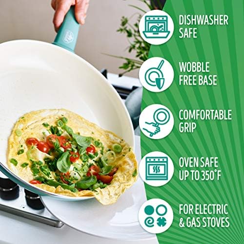 GreenLife 11 Griddle Pan 12 Frying Pan Set PFAS-Free Ceramic Nonstick Cookware