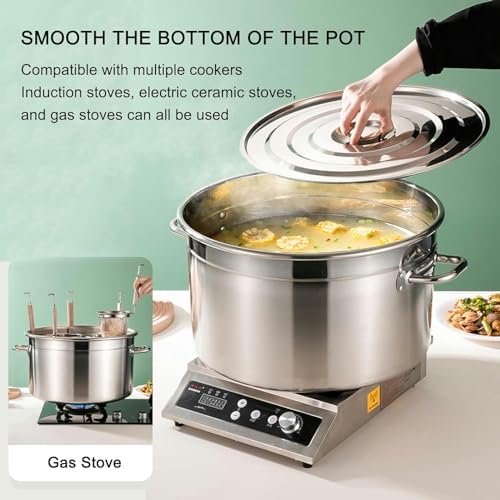 DAOUXIAOSP 45cm 4 Holes Pasta Pot with Strainer Basket 1