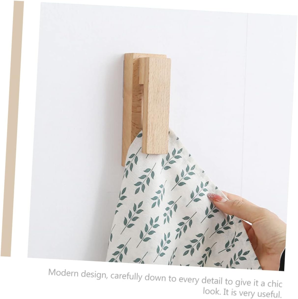 Alipis 2pcs Solid Wood Towel Hooks for Wall Mount