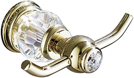 AUSWIND Crystal Glass Brass Gold Bath Towel Hooks 1