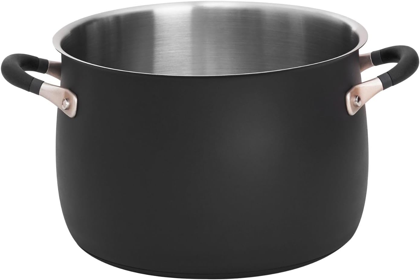 Meyer 8 Quart Stock Pot with Matte Black and Silicone Handles