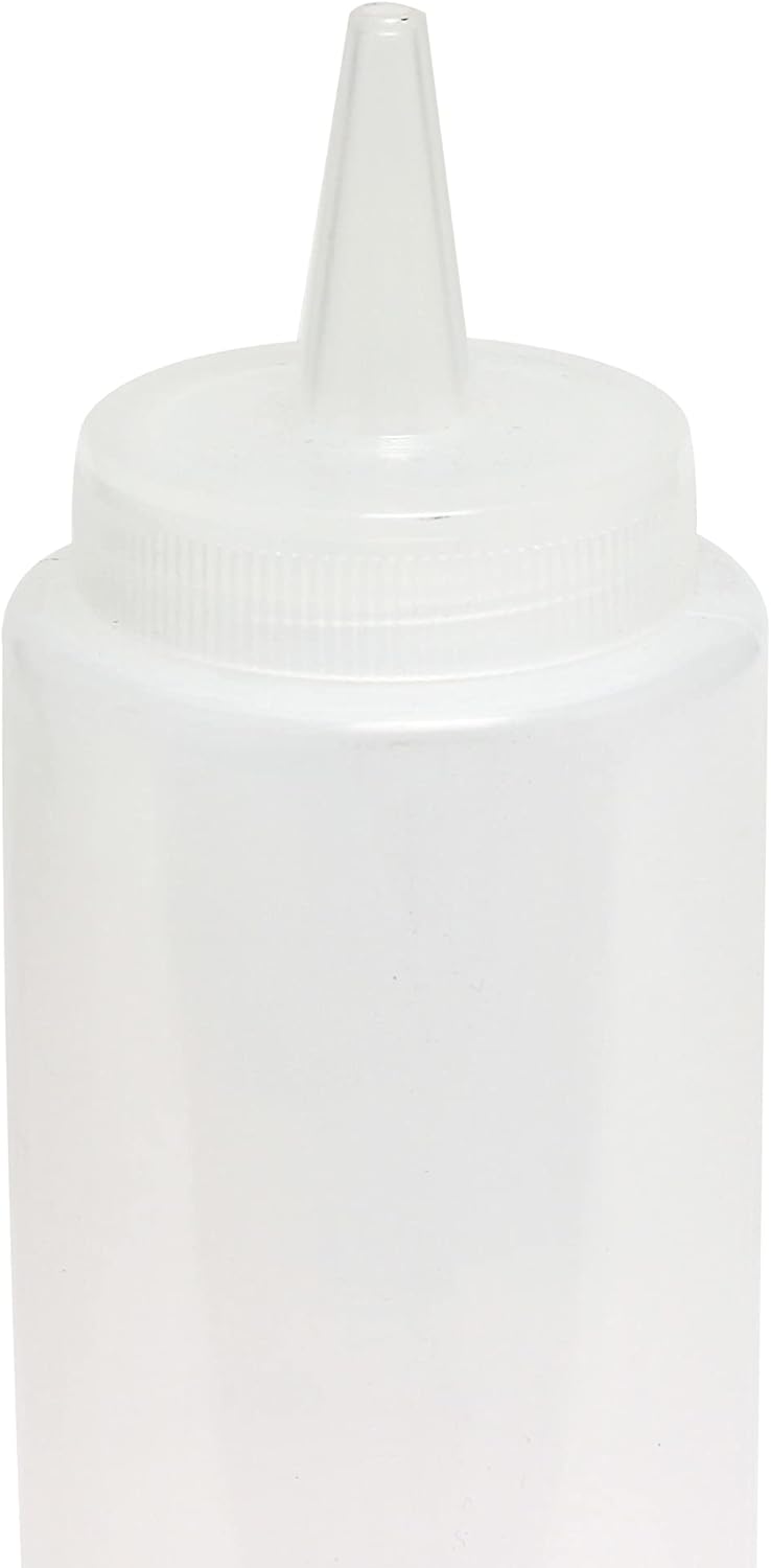 TrueCraftware 12 oz Clear Squeeze Condiment Bottles Set of 12 1
