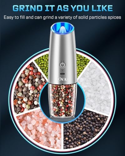 XinXu USB Rechargeable Salt Pepper Grinder Set
