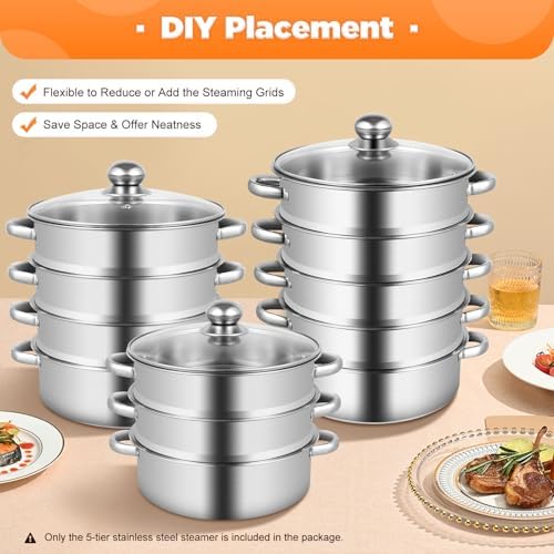Kangten 5 Tier Stock Pot and Steamer Set