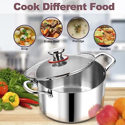 LIANYU 6QT Stainless Steel Stockpot with Lid 1