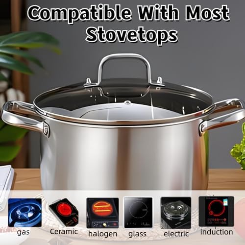 6-Quart Stainless Steel Stockpot with Tempered Glass Lid - Silver 1