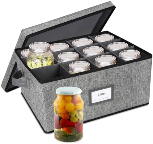 32 oz Mason Jar Holder with Handles and Partitions