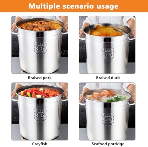 AIZYR 304 Stainless Steel Stock Pot with Lid