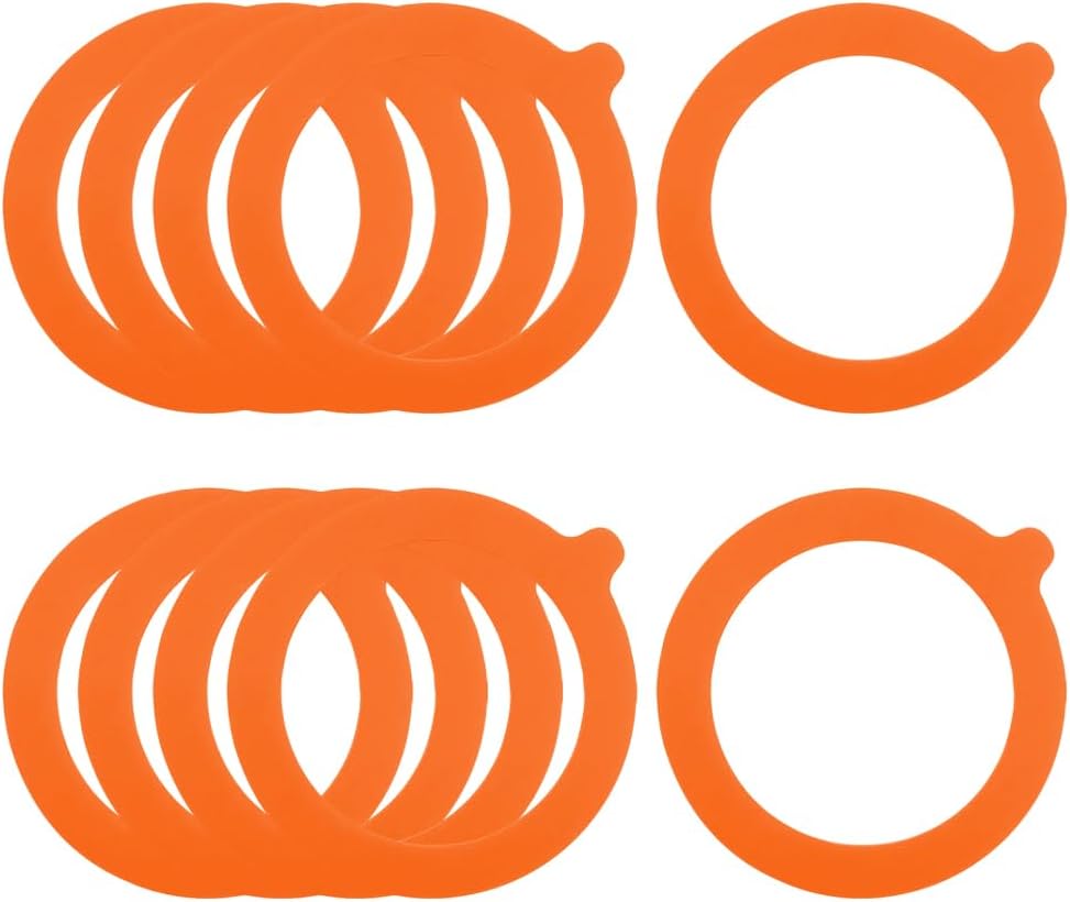 GSHLLO 10 Pcs 375 Inch Silicone Jar Seals 1