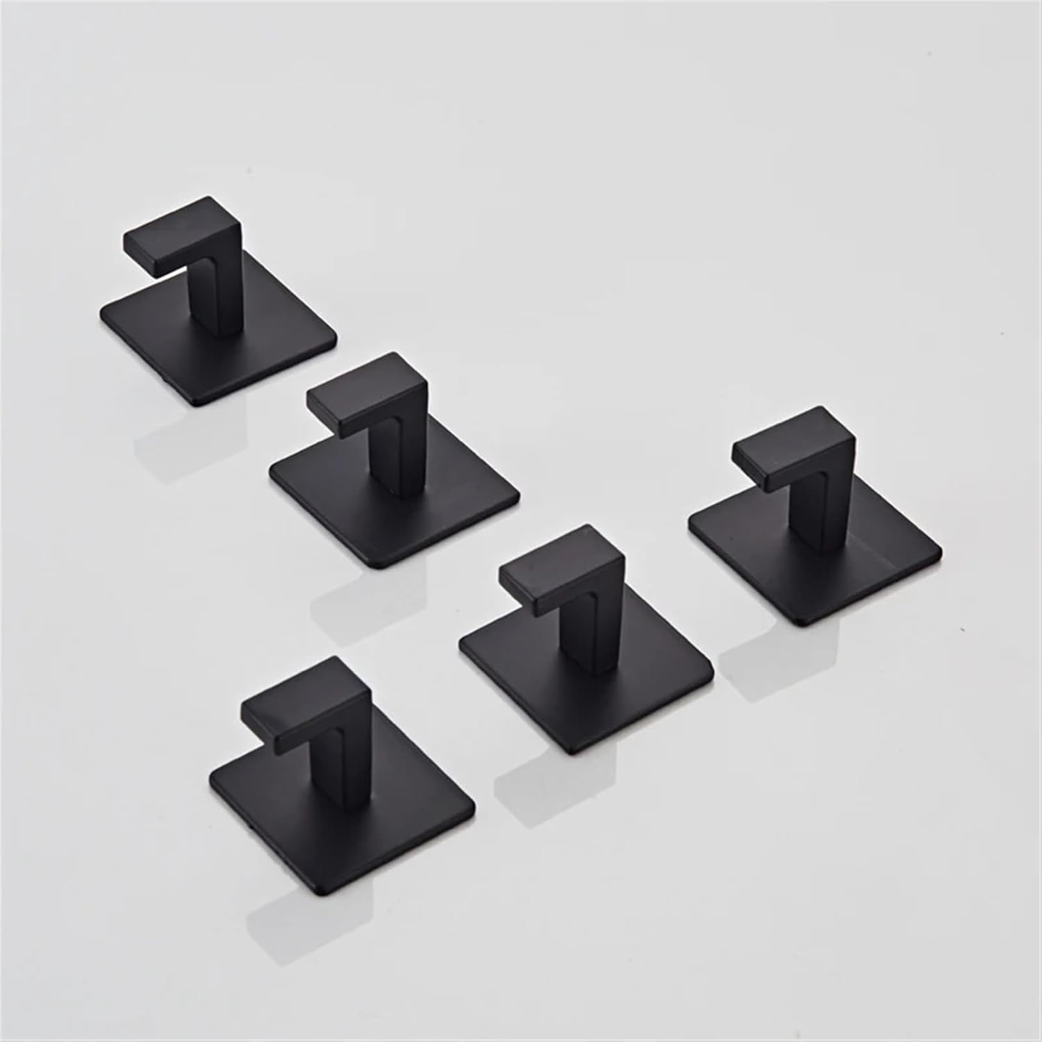 MOOWI Black Coat Hook Self Adhesive Robe Hook for Home Storage
