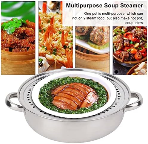 Alvinlite 11 Stainless Steel Steamer Pot with Lid and Handles