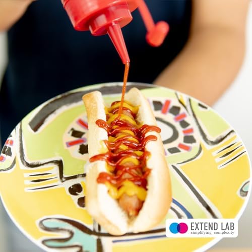 EXTEND LAB Sauce Bottles 3 Pack - Leak Proof Condiment Dispensers