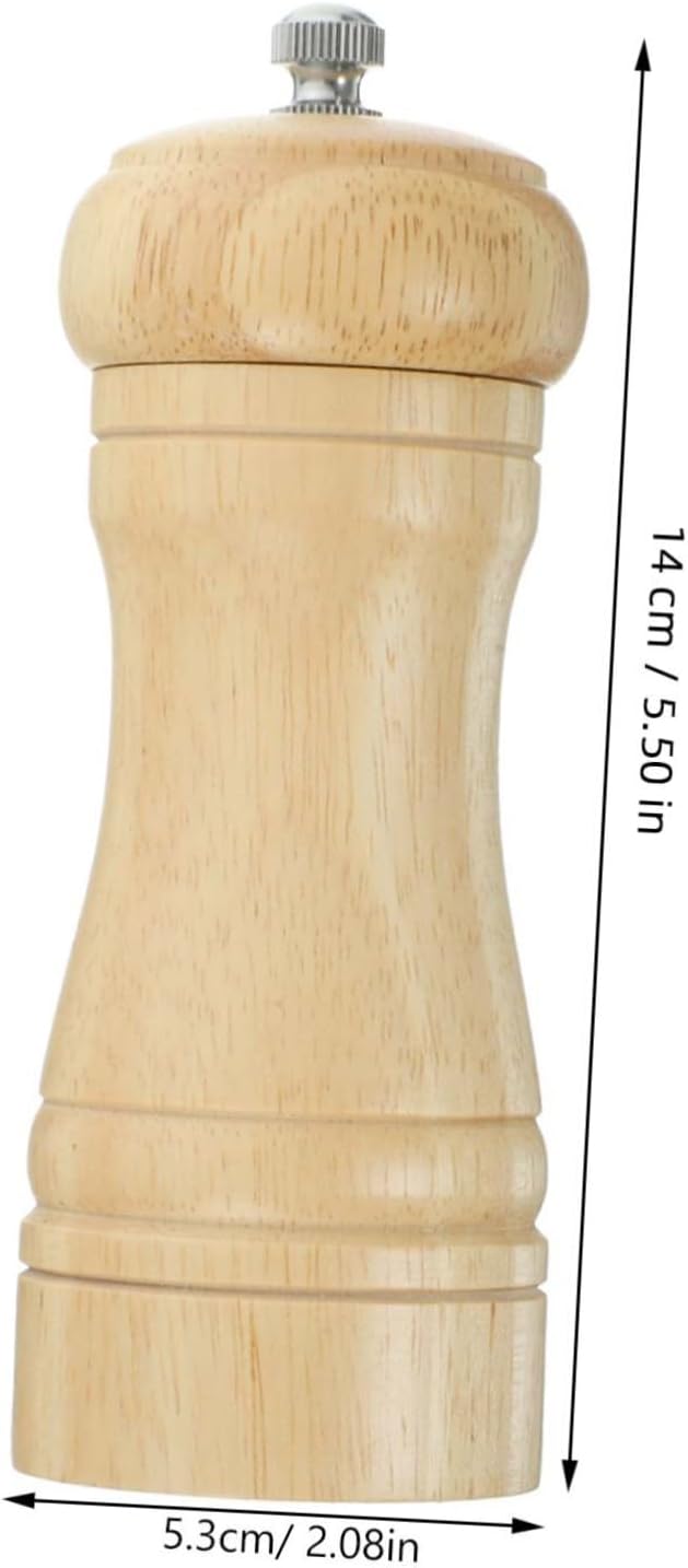 Ciieeo 2 Pcs Manual Pepper Mill and Salt Shaker