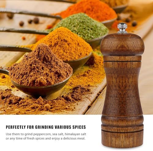 Powstro 5 Inch Adjustable Pepper Mill Set 2Pack