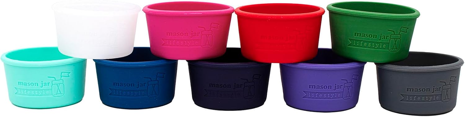 4oz Silicone Sleeves for Protecting Small Ball Jars - Bright Blue 2 Pack