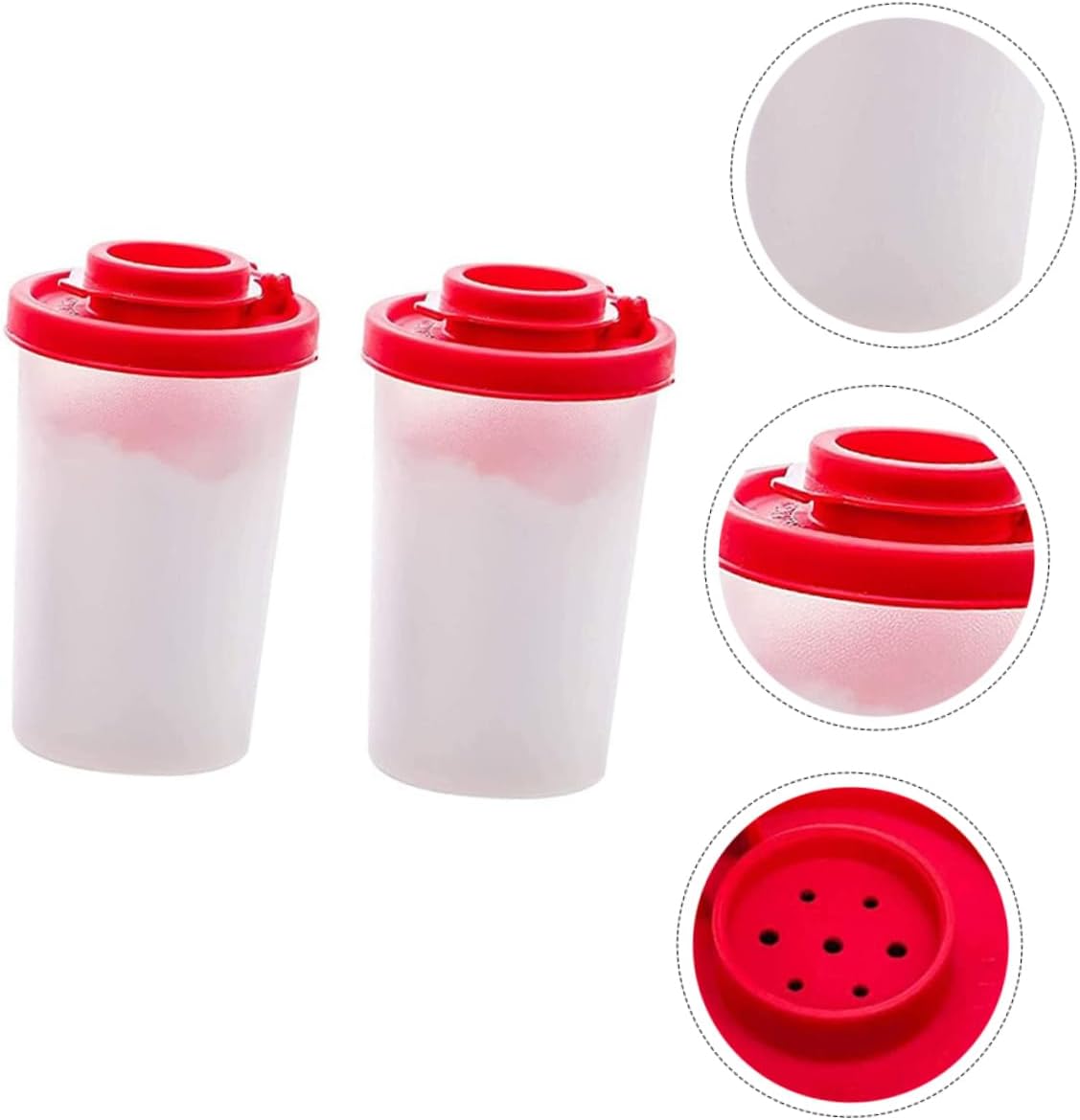 HAKIDZEL 2pcs Portable Seasoning Bottle Salt Pepper Shaker Set