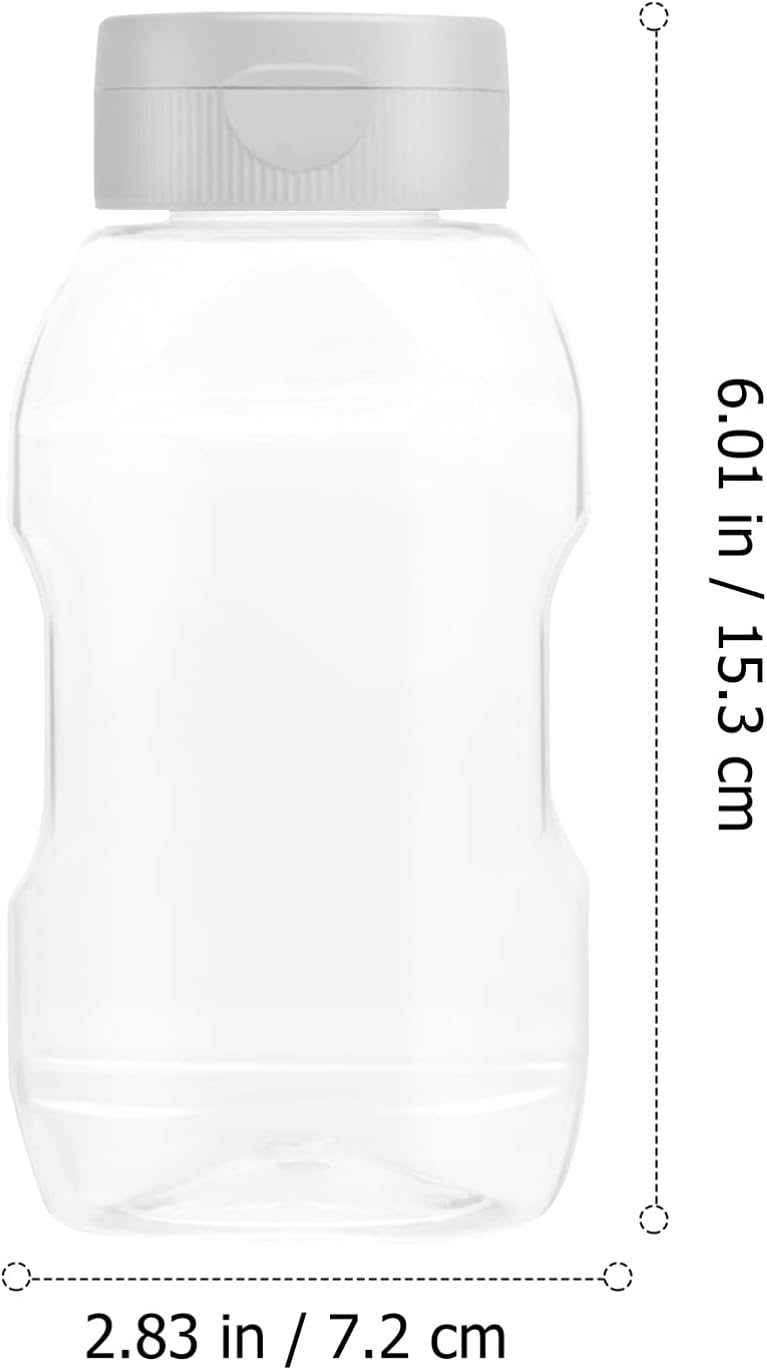 DOITOOL 4pcs Clear Plastic Squeeze Bottle with Cap Lids